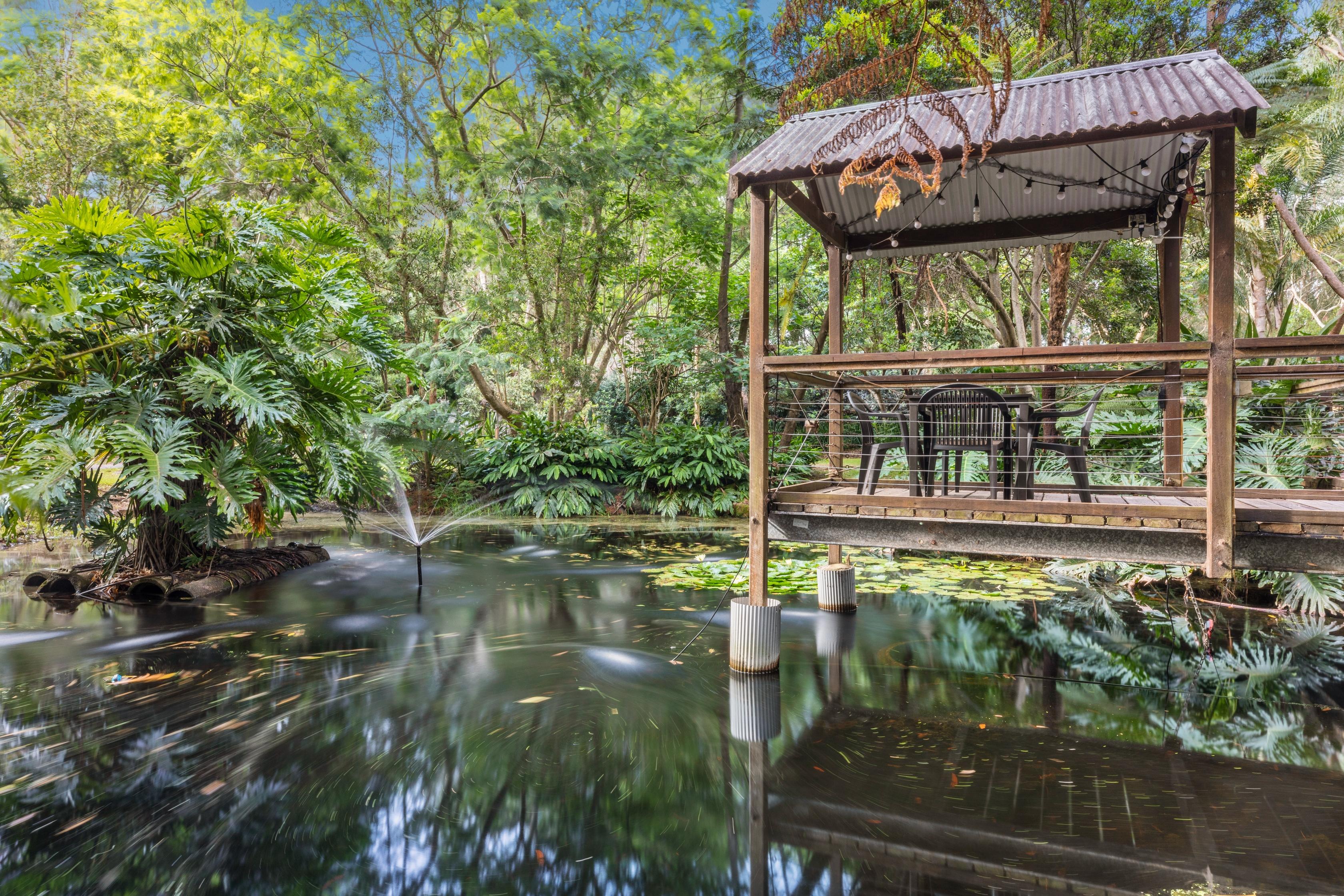 The Oasis has at its heart a central billabong complete with fish, turtles and visiting birdlife